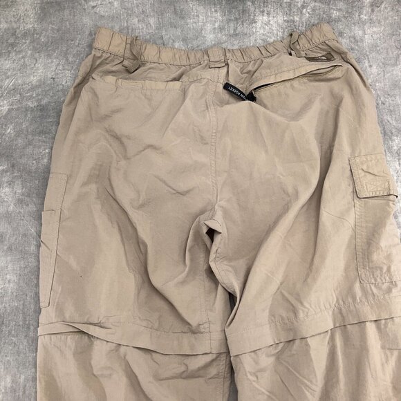 North Face Pants Men Large 34W x 32L‎ Tan Convertible Shorts Cargo Hike Nylon - Picture 13 of 14